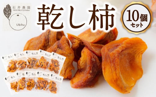 石井農園 乾し柿 70g入り×10個セット ドライフルーツ 柿 かき カキ 乾燥柿 富有柿 スイーツ お菓子 果物 フルーツ 福岡県 うきは市