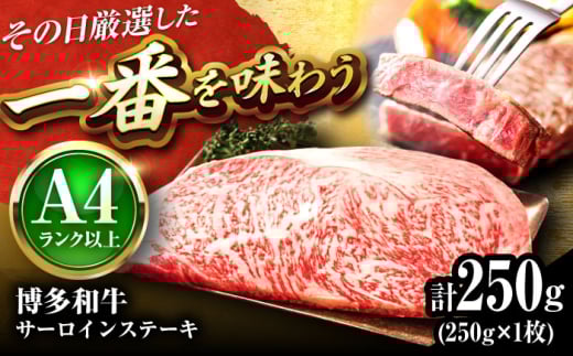 【A4〜A5】 博多和牛 サーロインステーキ 250g (250g×1枚) 吉富町/株式会社MEAT PLUS [BGAB013] 牛肉 サーロインステーキ さーろいんすてーき サーロイン さーろいん ステーキ すてーき 小分け 福岡県