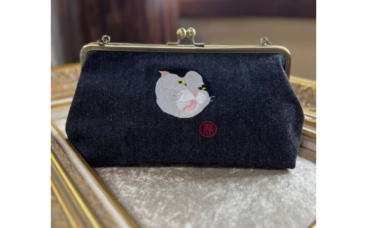 動物愛護 がま口角 ハチワレ 吉富町/猫山商事 [BGBE013] がま口 ガマ口 福岡県