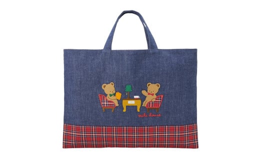 F158 ミキハウス ミキハウスベア レッスンバッグ(赤)