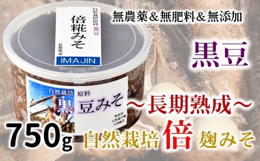 [N024] 自然栽培「長期熟成（黒豆）」倍糀味噌（750g）