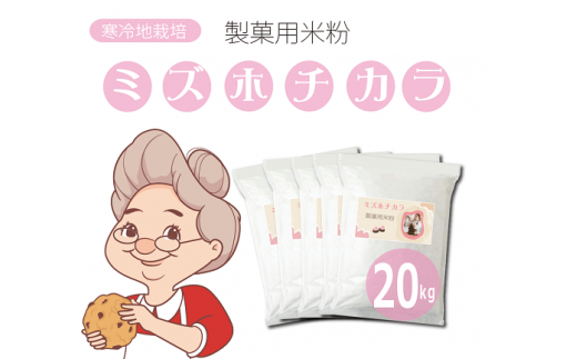 MIZUHOSEIKA-20.製菓用米粉　ミズホチカラ【20㎏】グルテンフリー