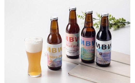 MBW07.真庭発(初)地ビールMBW4種(計6本)セット +オリジナル栓抜き