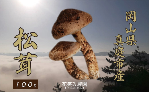 hana77.花笑み農園　岡山の『松茸』100g 【hana077-01】