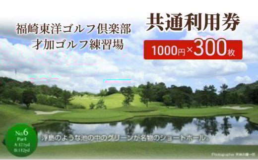 福崎東洋ゴルフ倶楽部・才加ゴルフ練習場 共通利用券 1000円×300枚