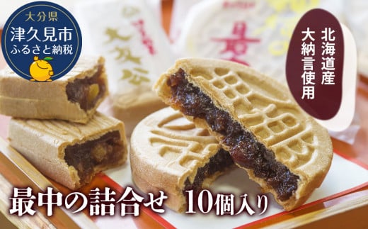最中の詰合せ 10個入り 和菓子 茶菓子 もなか お中元 お歳暮 ギフト お供物 大分県産 九州産 津久見市 熨斗対応