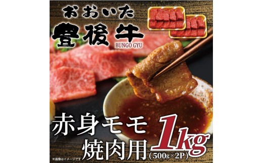 おおいた豊後牛赤身モモ焼肉用 1kg (500g×2p) | 和牛 豊後牛 国産牛 焼肉 赤身肉 大分県産 九州産 津久見市 国産