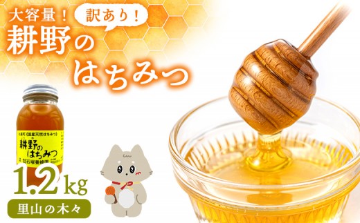 訳あり！大容量サイズ！　耕野のはちみつ『里山の木々』1200g×1本 | 宮城県 丸森町 丸森 はちみつ 蜂蜜 国産 里山の木々 純粋  無添加 ハニー honey 訳あり 大容量 業務用 1.2kg 1200g 健康 美容【21111】