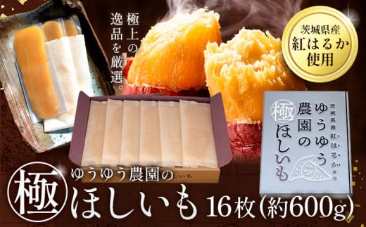 干し芋 ゆうゆう農園の極ほしいも 16枚 約600g 《30日以内に出荷予定(土日祝除く)》株式会社ゆうゆう農園 スイーツ おやつ 芋 さつまいも 和菓子 お菓子 茨城県 河内町 プレミアム 贈答用 個包装 【配送不可地域あり】(沖縄・離島)