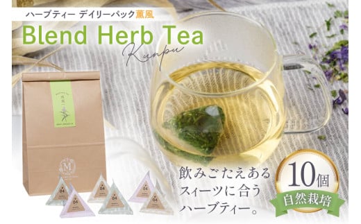 ハーブティー デイリーパック 薫風 10個入り [Mary Jimenez 石川県 志賀町 CK3071] ティーバッグ 詰め合わせ ティーパック ひも付き