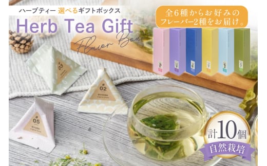 ハーブティー ギフトボックス ブレンド 2種 各 5個 計 10個 涼泉 流麗 [Mary Jimenez 石川県 志賀町 CK3059-h] ティーバッグ 詰め合わせ ティーパック ひも付き