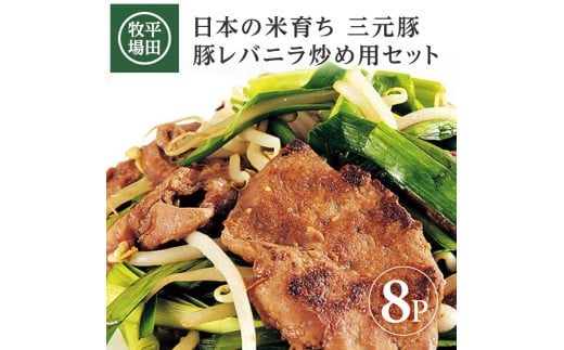 豚レバニラ炒めセット 8パック 約1.5kg タレ付き レバニラ レバニラ炒め レバー 豚レバー ニラ おかず 時短 簡単 三元豚 ブランド豚 豚肉 冷凍 贈り物 贈答 ギフト 平牧 平田牧場 山形 酒田 SA1333