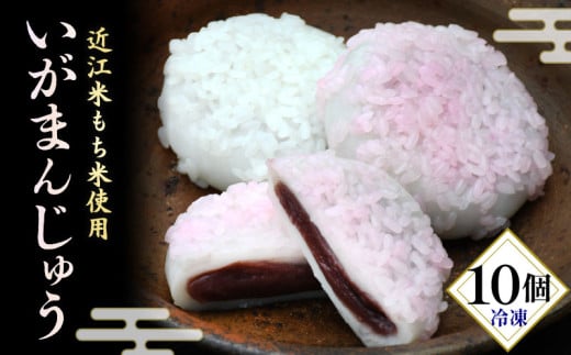冷凍いがまんじゅう 10個 和菓子 菓子 饅頭 まんじゅう お饅頭 小豆 こしあん こし餡 もち米 近江米 銘菓 お茶 菓子 冷凍 滋賀県 日野町