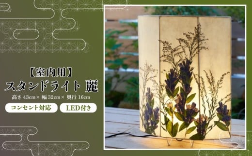 【麗】彩巴の押花灯り スタンドライト 室内用 インテリア 照明 花 おしゃれ ランプ 和風 スタンド ライト 押花 押し花 滋賀県 日野町