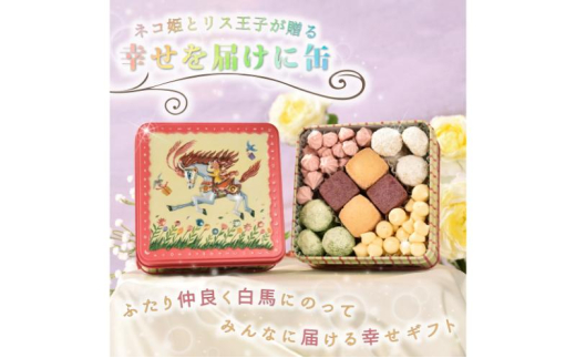 銀河クッキー 詰め合わせ 幸せを届けに缶 クッキー 缶 可愛い 焼菓子 スイーツ 洋菓子 プレゼント ギフト 贈り物 大和郡山市 奈良 [№5990-0841]