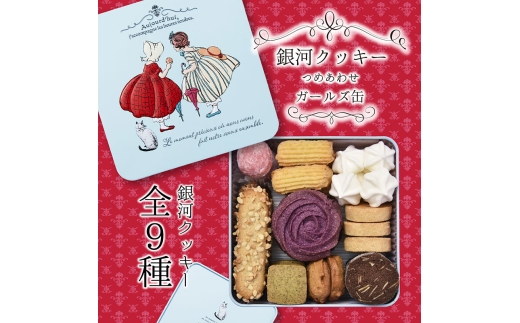 銀河クッキー 詰め合わせ ガールズ缶 9種の焼き菓子詰合せ　お菓子 おやつ 焼菓子 クッキー   [№5990-0927]