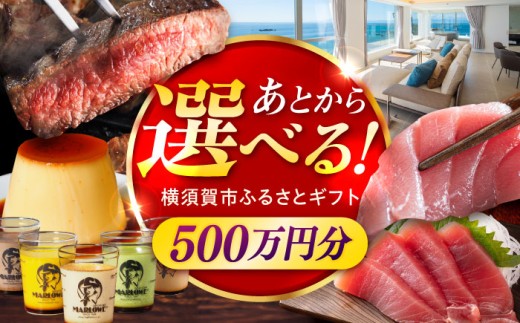 【あとから選べる！】横須賀市 ふるさとギフト 500万円分 牛肉 葉山牛 プリン スイーツ 干物 マグロ 米 定期便 神奈川 横須賀 あとから 選べる あとから寄附 あとからチョイス セレクト [AKZZ015]
