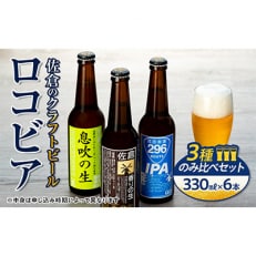 佐倉のクラフトビール「ロコビア」3種のみ比べセット【配送不可地域:離島】【1292877】