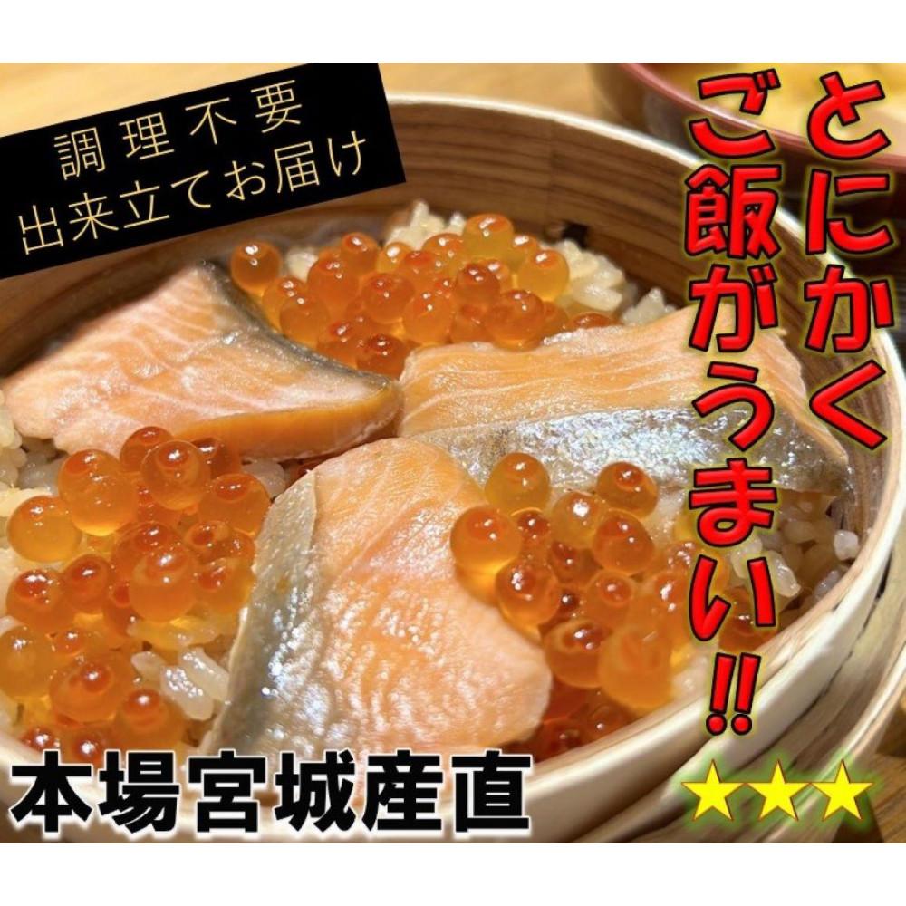 宮城 三陸 本場の味 極上鮭とイクラの味 ご飯が旨い◎鐘崎の「はらこ飯」6P