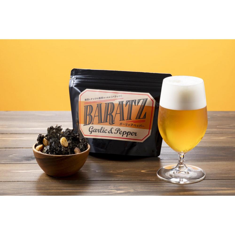 海苔とナッツの濃厚おつまみBARATZ（バラッツ） ガーリックペッパー・3種のチーズ・サワークリーム&オニオン 各4個セット  【お菓子 スナック 菓子 おかし 食品 人気 おすすめ 】