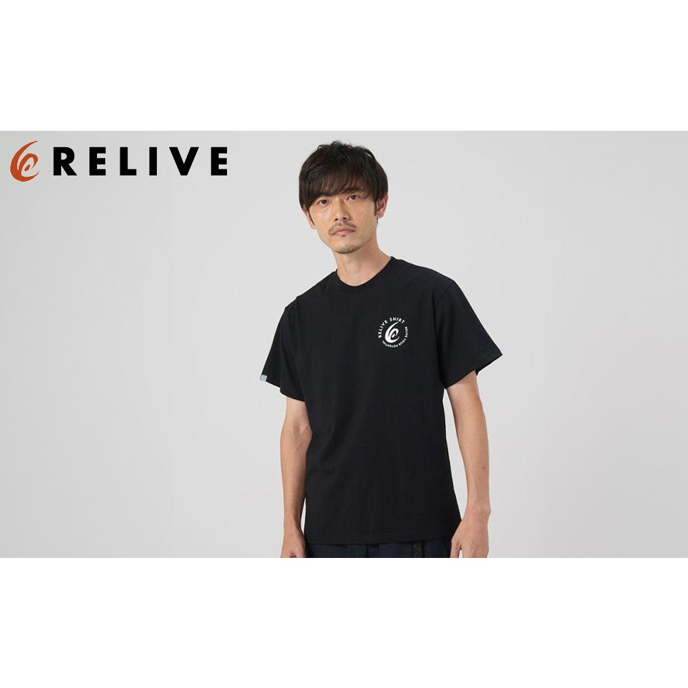【数量限定】リライブシャツプレミアム/コットン/ロゴ有/ブラック（Sサイズ）【ファッション 服 Tシャツ カットソー 衣料 トップス 人気 女 男 スポーツ ゴルフ ウェア アウトドア 仙台市 リラックス カジュアル シンプル トレンド 春 夏 秋 冬 メンズ レディース ユニセックス】