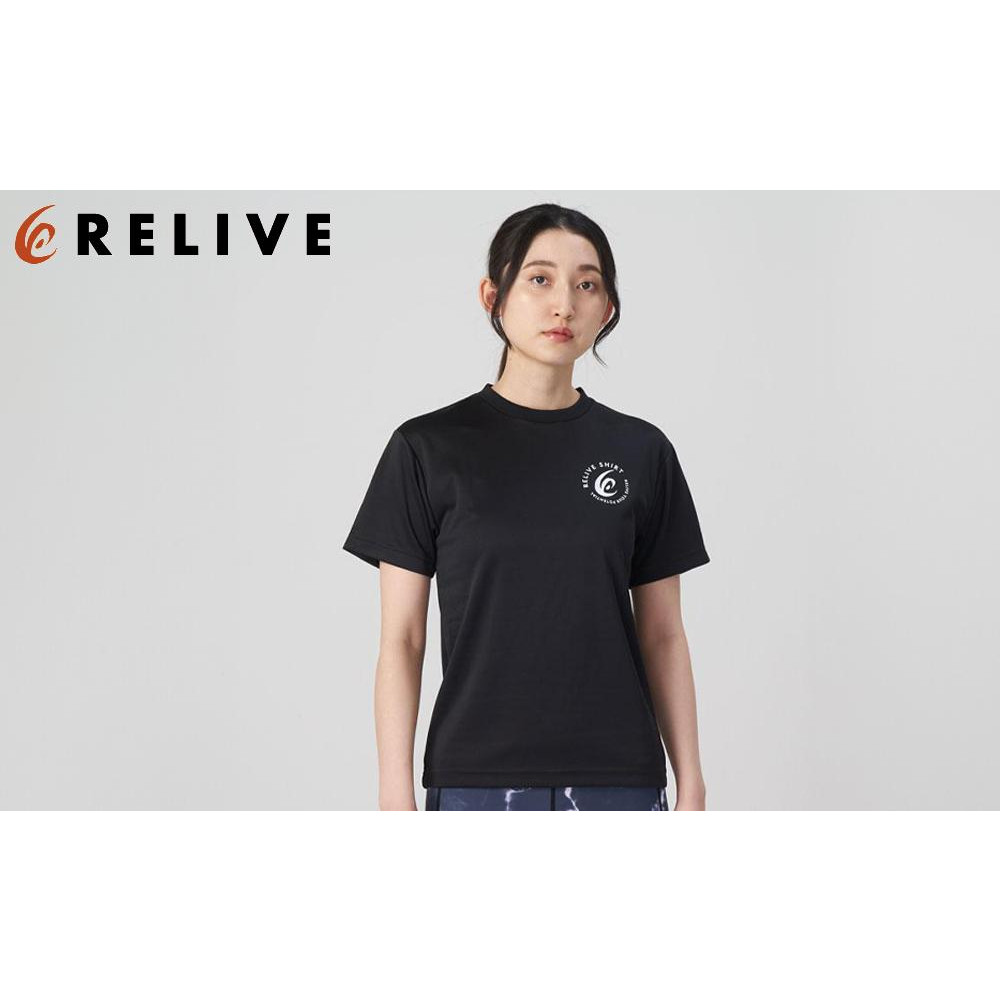 リライブスポーツ/半袖/ブラック（Lサイズ）【ファッション 服 Tシャツ カットソー 衣料 トップス 人気 女 男 スポーツ ゴルフ ウェア アウトドア 仙台市 リラックス カジュアル シンプル トレンド 春 夏 秋 冬 メンズ レディース ユニセックス】