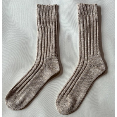 【ezu】someiro kutsushita　/ベージュ◆高級◆コーマ糸◆湿調作用【1650052】