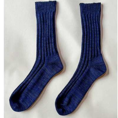 【ezu】someiro kutsushita　/インディゴ◆高級◆コーマ糸◆湿調作用【1650065】