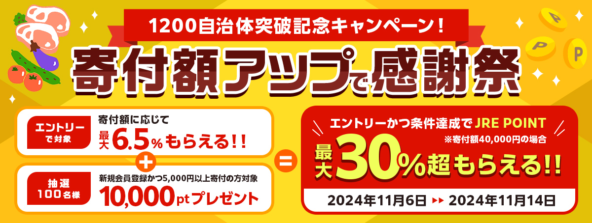 1200自治体突破記念キャンペーン