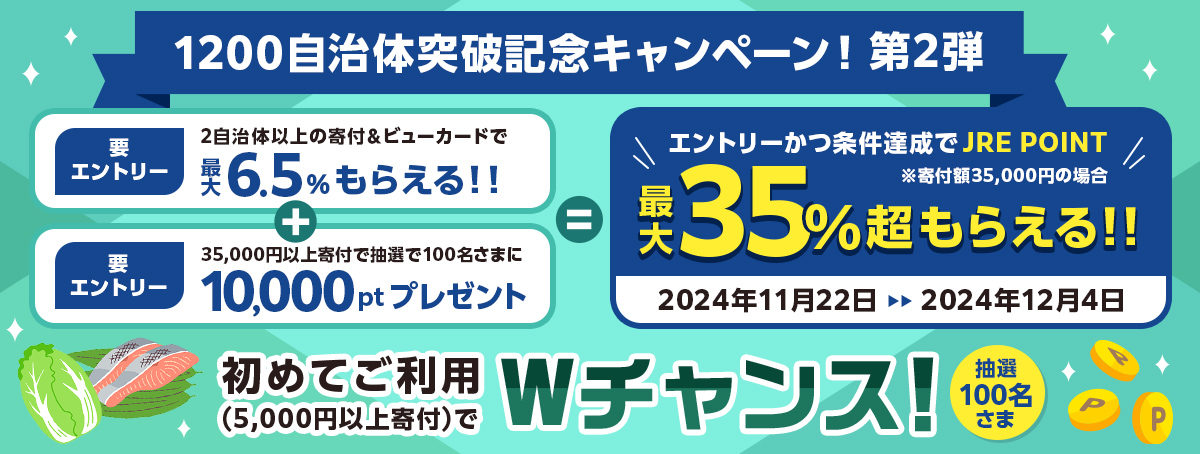 1200自治体突破記念キャンペーン