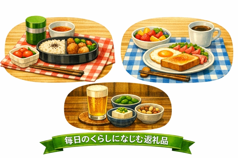 ふるさと納税 暮らしに合う返礼品のイメージ