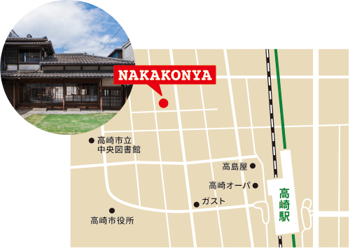 まちなか JRE MALL ふるさと市 in NAKAKONYA　地図のイメージ