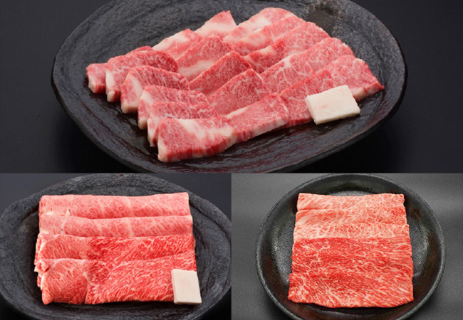 【3ヶ月定期便】米沢牛 すき焼き・焼肉・しゃぶしゃぶコース【冷蔵】