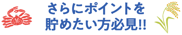 さらにポイントを貯めたい方必見!!