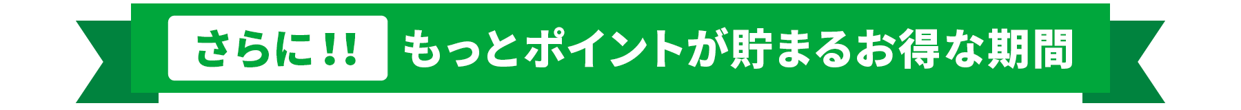 さらに！！もっとポイントが貯まるお得な期間