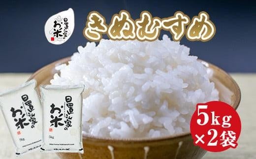 <2025年産新米> 日置さん家のお米「きぬむすめ」5kg×2袋【精米】鳥取県北栄町24000米・パン白米