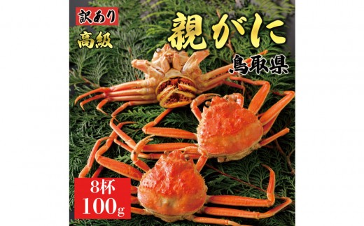 1072.【2025年11月発送】鳥取県産 特撰 親がに 姿【セコガニ】(茹)【訳あり】100g 8杯鳥取県北栄町17000魚介・海産物カニ