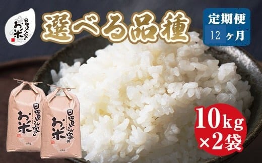 【品種が選べる】日置さん家のお米 12ヶ月定期便 10kg×2袋×12回【新米 米 こめ 定期便 10kg ご飯 ごはん おにぎり 鳥取県 北栄町 おすすめ 人気 品種 コシヒカリ きぬむすめ ひとめぼれ ミルキ