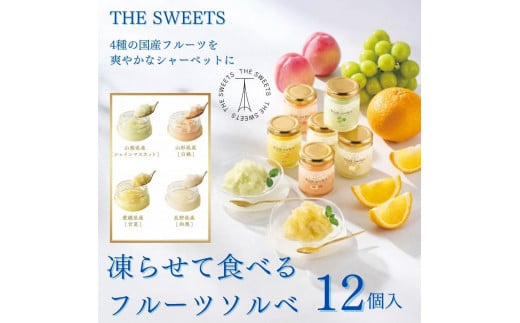 ザ・スウィーツ 凍らせて食べるフルーツソルベ(12個)大阪府大東市12000菓子・スイーツアイス・ジェラート
