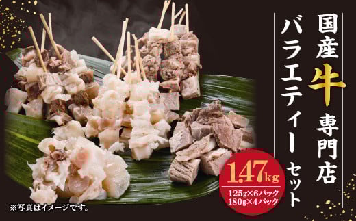 国産牛 専門店 牛すじ バラエティーセット 串 × 3種 角切り ×2種福岡県直方市22000肉牛肉