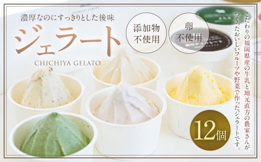 添加物不使用 ジェラート 12個セット ジェラート シャーべット アイス スイーツ 氷菓子 デザート ミルク チョコレート 珈琲牛乳 黒ごま きな粉 よもぎ ラズベリー 添加物 たまご 不使用福岡
