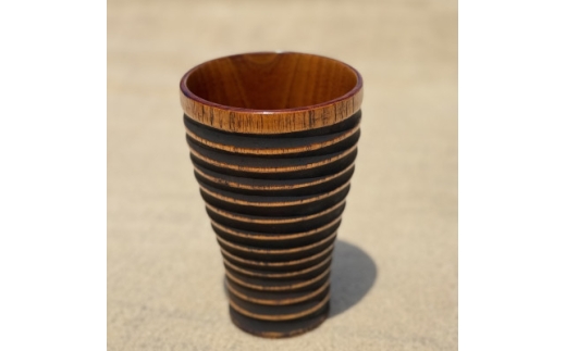 <香川漆器>ノッポフリーカップ マコモ打【1620759】香川県9000衣類・装飾品・工芸品その他 装飾品・工芸品
