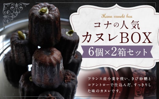 コナの人気 カヌレ BOX (6個入り)×2箱 プレーン チョコ ピスタチオ長崎県時津町15000菓子・スイーツその他 洋菓子