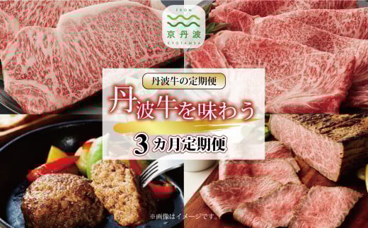 【3回定期便】丹波牛を味わう定期便 3カ月連続 定期便 ( 定期便 和牛 黒毛和牛 京都 丹波 丹波牛 牛肉 すき焼き 焼肉 ステーキ ローストビーフ 霜ふり 赤身 赤身肉 ) ※北海道・沖縄・その他