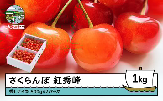 さくらんぼ 紅秀峰 秀Lサイズ 1s バラ詰め 化粧箱 (500g×2) 2026年産 令和8年産 山形県産 ふるさと納税 果物 くだもの フルーツ 期間限定 冷蔵配送 先行受付 グルメ 取り寄せ ご当地 特産 産地