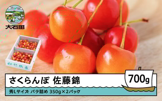 さくらんぼ 佐藤錦 秀Lサイズ バラ詰め 700g(350g×2パック) 2026年産 令和8年産 山形県産 ふるさと納税 果物 くだもの フルーツ 期間限定 冷蔵配送 先行受付 グルメ 取り寄せ ご当地 特産 産地 直
