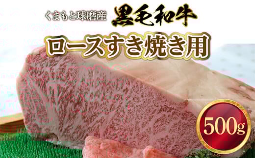 くまもと球磨産 黒毛和牛(ロースすき焼き用 500g)熊本県湯前町24000肉牛肉