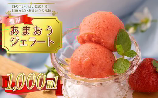採れたて!福岡産濃厚あまおうジェラート 1000ml 4A9福岡県赤村10000果物・フルーツいちご