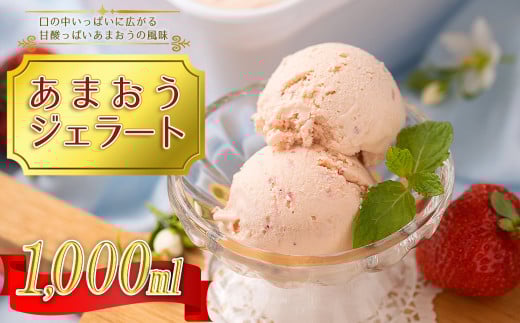 こだわり!福岡産あまおうジェラート1000ml 4A11福岡県赤村10000果物・フルーツいちご