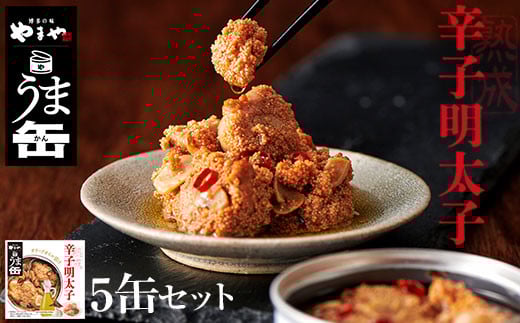 やまや うま缶 辛子明太子 5缶セット 2S11福岡県赤村10000魚介・海産物明太子・その他魚卵